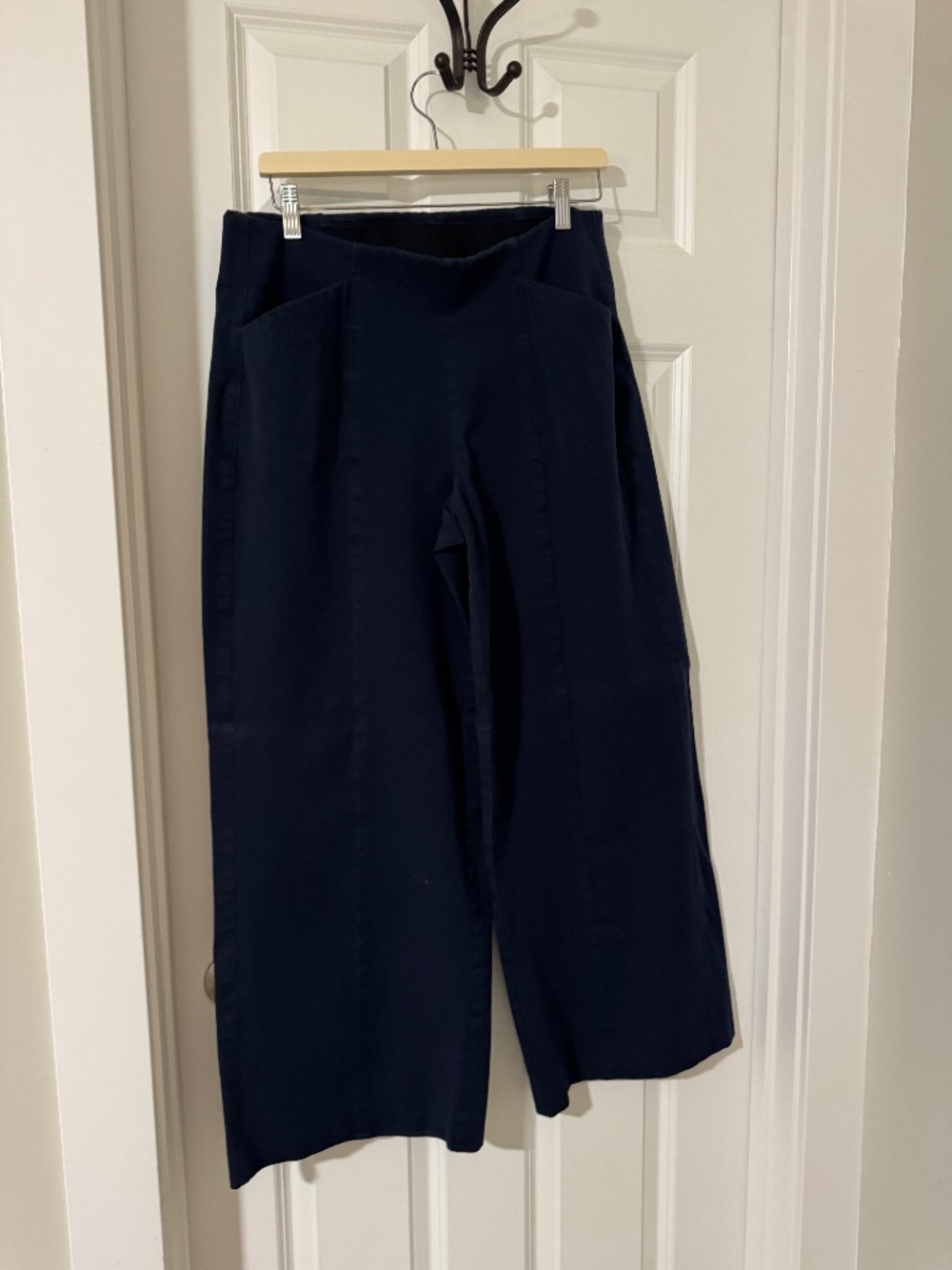 Old Navy High Rise Pixie Wide Leg comfort waistband large EUC navy